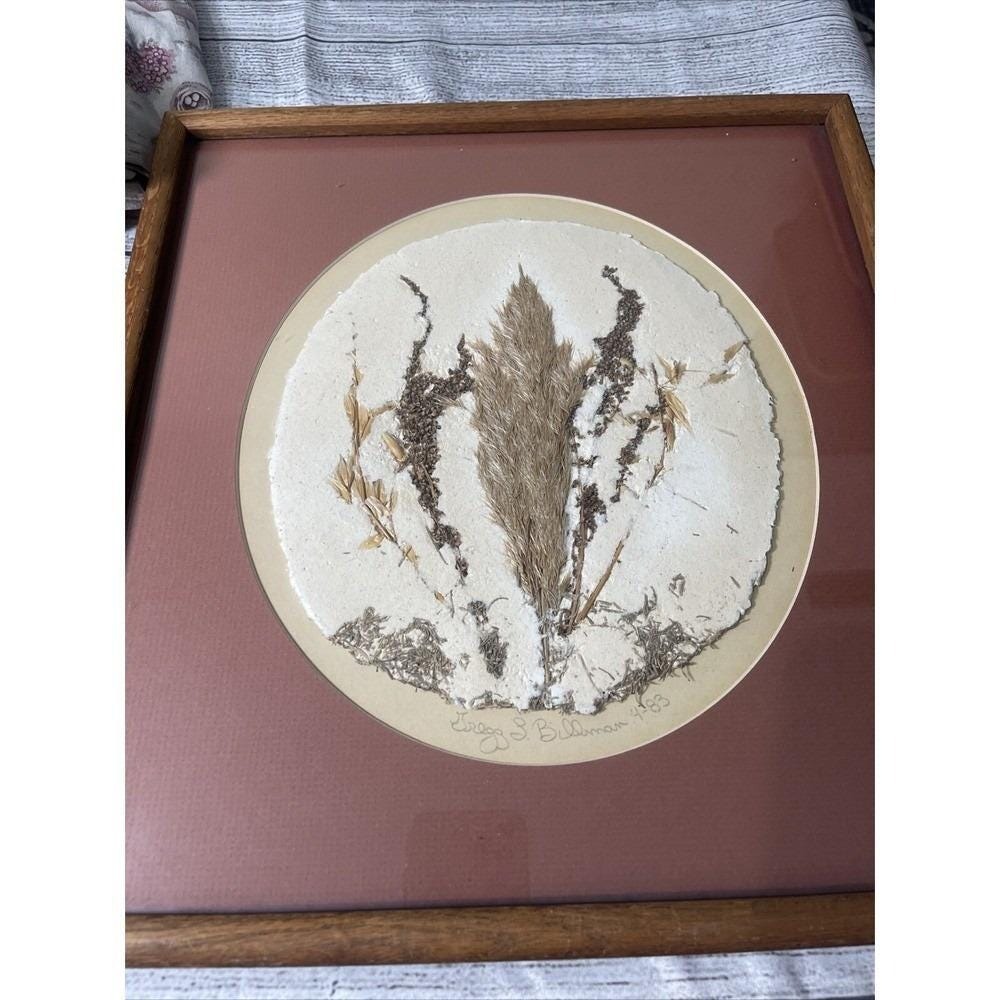 Vintage Billman art design by Gregg Billman framed 15x14 Signed